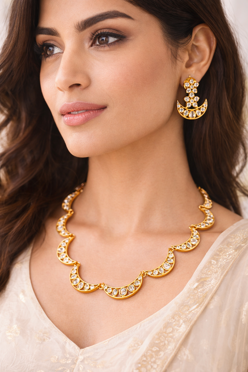 Neroni Chandrika CZ Necklace Set
